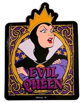 キャラクター ステッカー シール ディズニー プリンセス （ 白雪姫/イーヴィル・クイーン ) （ サイズ　約8×6cm 1枚入り ) ( ステッカー 白雪姫 ステッカー プリンセス ステッカー ディズニー ステッカー デコステッカー ディズニー )