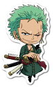 キャラクター ステッカー シール ワンピース ( ゾロ ) ( サイズ 約9.5×5.5cm 1枚入り ) ( ONE PIECE 海賊 かわいい おしゃれ か...