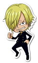 キャラクター ステッカー シール ワンピース ( サンジ ) ( サイズ 約9.5×5.5cm 1枚入り ) ( ONE PIECE 海賊 かわいい おしゃれ ...