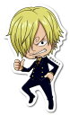 キャラクター ステッカー シール ワンピース ( サンジ ) ( サイズ 約4.5×3cm 1枚入り ) ( ONE PIECE 海賊 かわいい おしゃれ かっ...