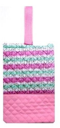 <矢がすりの柄向きが逆のための訳ありお買い得品・2割引 > シューズケース ( 手作り ) 矢がすり ( ツートン切り替えあり ) ( 矢がすり × ピンク )...