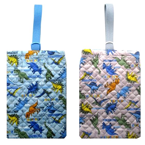 シューズバッグ （ 手作り ) カラー ダイナソー 恐竜 （ 恐竜 きょうりゅう 怪獣 シューズケース シュ..