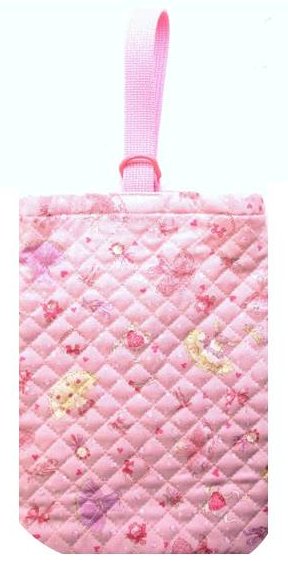 シューズバッグ （ 手作り ) バレエとハートリボン （ バレエ チュチュ トゥシューズ ティアラ ハート ..