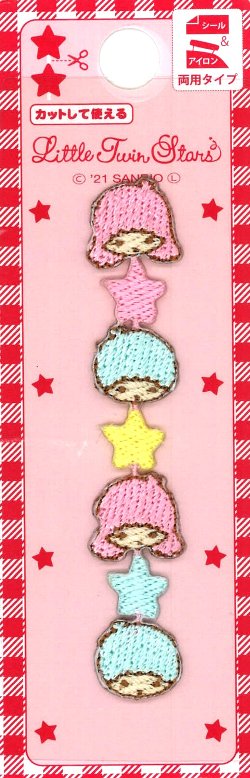 乐天商城 - キャラクター 長〜いワッペン キキララ（リトルツインスターズ）（ 長さ　約7cm ) （ ワッペン キキララ ワッペン リトルツインスターズ ワッペン ワッペンキキララ キキララワッペン ワッペン サンリオ アップリケ )