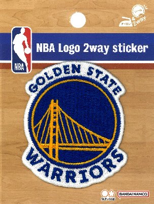 キャラクター 刺しゅうワッペン NBA （ ゴールデンステート ウォリアーズ ）（ 大きさ 約6.2×5.5cm ）1枚入り （ NBA エヌ ビー エー バスケットボール ナショナル バスケットボール アソシエーション アップリケ アイロン マーク )