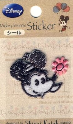 ★残りわずかです（廃番になりました） キャラクター シール ワッペン ミニーマウス （ ミニサイズ ) （ ワッペン アップリケ シールタイプ 接着 ハンドメイド かわいい おしゃれ大人 子供 こども 女の子 男の子 入園 入学 )
