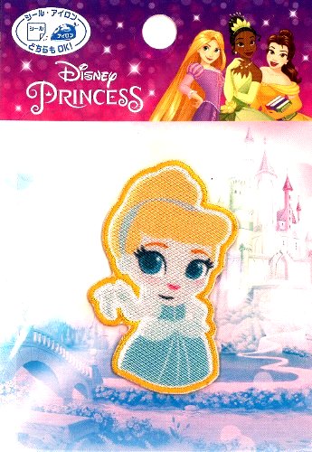 Rakuten - キャラクター 刺しゅう ワッペン ディズニープリンセス （ シンデレラ ) （ 大きさ　約5.4.×3.7cm 1枚入り ） （ ワッペン プリンセス ワッペン ディズニー プリンセス ワッペン ワッペンプリンセス ワッペン ディズニー アップリケ )