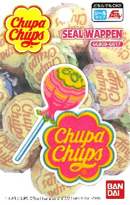 キャラクター 刺しゅう ワッペン チュッパチャプス （ ピンク ) （ 大きさ　約6.5×5.5cm 1枚入り ) （ ..