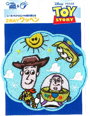 ◇ 캐릭터 자수 와펜 토이 스토리 (프렌즈) (메이커 표기 대) (크기 약 7.3×7.8cm 1장들이)