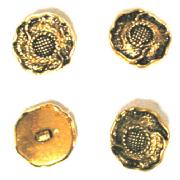 Button - バラボタン 金 ボタン デザイン3 （ 18ミリ )