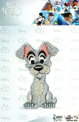 乐天商城 - キャラクター 刺しゅう ワッペン Disney 100 （ ディズニー 100周年 ）（ わんわん物語 トランプ ) （ サイズ　約5.5×3.5cm 1枚入り ) （ ディズニー アップリケ アイロン かわいい おしゃれ マーク キッズ 子供 こども 男の子 女の子 )