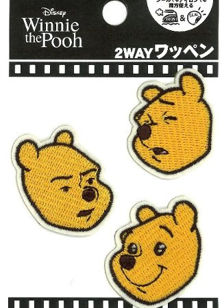 Rakuten - キャラクター 刺しゅう ワッペン くまのプーさん （ ファニーフェイスセット ) （ 大きさ 約3.7×3cm 約3.7×3.5cm 約3.7×3.3cm 各1枚入り ) （ ワッペン プーさん ワッペン くまのプーさん ワッペン ワッペン ディズニー アップリケ )