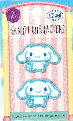 乐天商城 - キャラクター 刺しゅう ワッペン サンリオ キャラクターズ（ シナモロール）（ミニ） （ 大きさ　約2×3.2cm 2枚入り ) （ ワッペン シナモロール ワッペン シナモン ワッペン サンリオ ワッペン シナモンロール ワッペンアップリケ )
