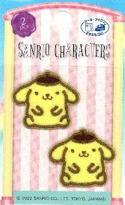 乐天商城 - キャラクター 刺しゅう ワッペン サンリオ キャラクターズ（ ポムポムプリン) （ミニ) （ 大きさ　約2.5×3cm　2枚入り ) （ ワッペン ポムポムプリン ワッペン ワッペンポムポムプリン ポムポムプリンワッペン ワッペン サンリオ アップリケ )