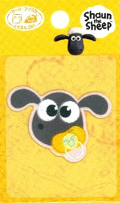 乐天商城 - キャラクター 刺しゅう ワッペン ひつじのショーン （ サイズ約3.2×4.7cm 1枚入り ）（ ひつじ 羊 シープ キャラクターワッペン アップリケ アイロン 刺繍 かわいい おしゃれ マーク キッズ 子供 男の子 女の子 入園 入学 )