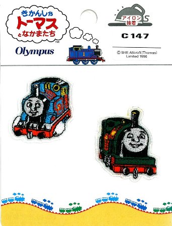 キャラクター 刺しゅう ワッペン トーマス （ 機関車トーマス ） 小 （ トーマス ワッペン トーマスとドナルド ) （ ワッペン トーマス ワッペン 機関車トーマス ワッペン ワッペントーマス トーマスワッペン アップリケ )