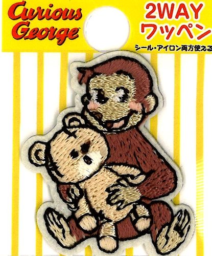 乐天商城 - ◇ キャラクター 刺しゅう ワッペン キュリアスジョージ （ おさるのジョージ ) （ ぬいぐるみ ) （ メーカー表記 ミニ )（ サイズ 約3.5×3cm 1枚入り ） （ ワッペン おさるのジョージ ワッペン ワッペンおさるのジョージ おさるのジョージワッペン )
