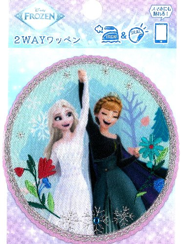 ◇ キャラクター 刺しゅう ワッペン アナと雪の女王 ( ガッツポーズ ) （ メーカー表記 大 ） （ 大きさ 約8×7cm 1枚入り ） （ ワッペン アナ雪 ワッペン アナと雪の女王 ワッペン ワッペンアナと雪の女王 ディズニー アップリケ )