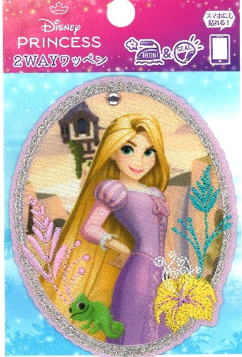 ◇ キャラクター 刺しゅう ワッペン ディズニープリンセス （ ラプンツェル プライド ）（ メーカー表記 大 ）（ 大きさ 約8.3×6.5cm 1枚入り ） （ ワッペン プリンセス ワッペン ディズニー プリンセス ワッペン ディズニー ラプンツェル ワッペン )