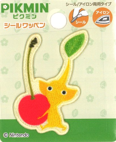 キャラクター 刺しゅう ワッペン ピクミン （ 黄ピクミン×F )（ 大きさ 約5.5×4cm 1枚入り )( ワッペン ピクミン ワッペンピクミン ピクミン ワッペン ピクミンワッペン アイロン ゲーム 任天堂 スイッチ ぴくみん ホコタテ星人マーク キッズ )