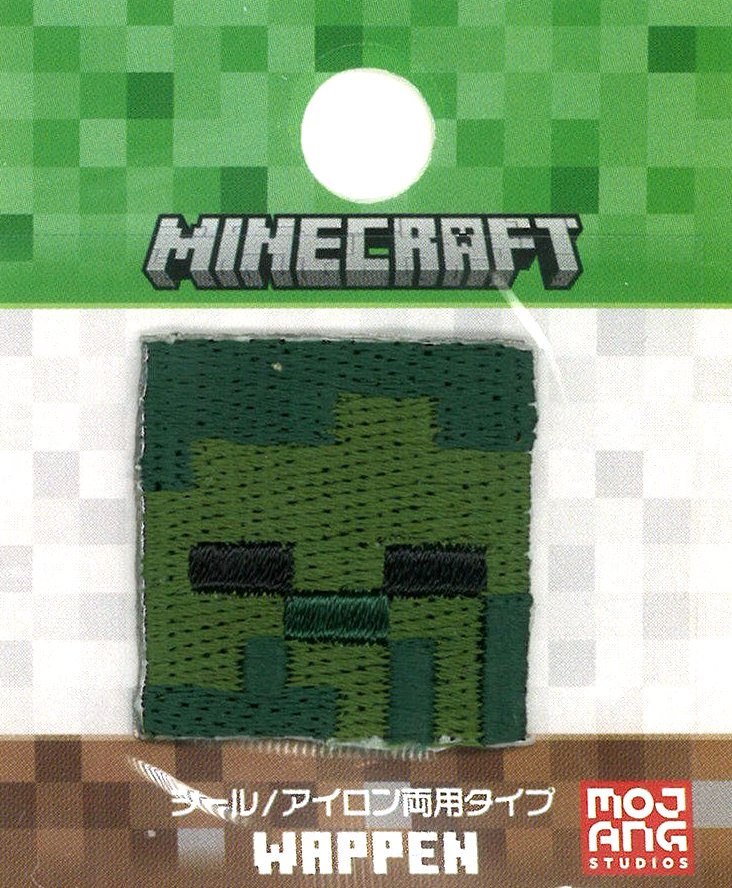乐天商城 - キャラクター 刺しゅう ワッペン マインクラフト （ ZOMBIE ゾンビ )（ 大きさ　約2.5×2.5cm 1枚入り )( ワッペン マインクラフト ワッペン マイクラ ワッペン マインクラフトワッペン ワッペンマインクラフト ワッペンマイクラ マイクラワッペン )
