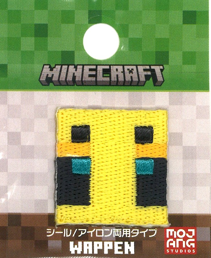 乐天商城 - キャラクター 刺しゅう ワッペン マインクラフト （ BEE ハチ )（ 大きさ　約2.5×2.5cm 1枚入り )( ワッペン マインクラフト ワッペン マイクラ ワッペン マインクラフトワッペン ワッペンマインクラフト ワッペンマイクラ マイクラワッペン )