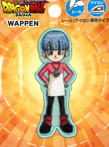 キャラクター 刺しゅう ワッペン ドラゴンボール DAIMA ( ダイマ ) （ ブルマ )（ 大きさ 約7.8×3cm 1枚入り )( ワッペン ドラゴンボール ワッペンドラゴンボール アイロン マーク キッズ )