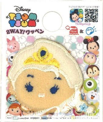 キャラクター 刺しゅう ワッペン ディズニー ツムツム （ エルサ ) （ キャラクターワッペン アップリ..