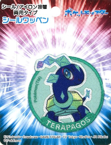 キャラクター 刺しゅう ワッペン ポケットモンスター （ ポケモン )（ テラパゴス )（ 大きさ 約6.3×6cm 1枚入り ) ( ワッペン ポケモン ワッペン ポケモンワッペン ワッペンポケモン ワッペン ポケットモンスター ワッペン )