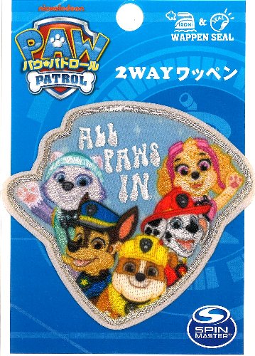 乐天商城 - キャラクター 刺しゅうワッペン パウパトロール （ Paw Patrol ) （ ALL PAWS IN ) （ メーカー表記 大 ) （ 大きさ 約7×7.5cm 1枚入り ） （ ワッペン パウパト ワッペン パウパトロール ワッペン ワッペンパウパト パウパトワッペン アップリケ )