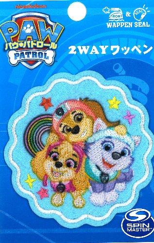 乐天商城 - キャラクター 刺しゅうワッペン パウパトロール （ Paw Patrol )（ GIRLS ブルー ) （ メーカー表記 大 ) （ 大きさ 約6.5×6.5cm 1枚入り ） （ ワッペン パウパト ワッペン パウパトロール ワッペン ワッペンパウパト パウパトワッペン アップリケ )