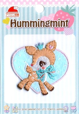 キャラクター 刺しゅう ワッペン ハミングミント （ 中サイズ ) （ キャラクターワッペン アップリケ アイロン 刺繍 かわいい おしゃれ マーク キッズ 子供 こども 男の子 女の子 入園 入学 )