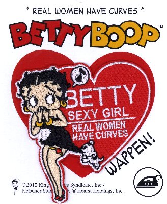 キャラクター 刺しゅう （ 輸入 ) ワッペン ベティ （ キャラクターワッペン アップリケ アイロン ベティちゃん ワッペン 刺繍 かわいい おしゃれ マーク キッズ 子供 こども 男の子 女の子 入園 入学 )