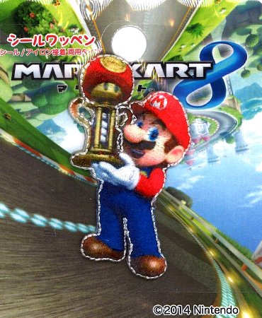 キャラクター 刺しゅう ワッペン マリオカート8 （ マリオ ) （ キャラクターワッペン アップリケ アイ..