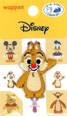 乐天商城 - ★残りわずかです（廃番になりました） キャラクター 刺しゅうワッペン チップ＆デール （ デール ) ディズニー （ キャラクターワッペン アップリケ アイロン 刺繍 かわいい おしゃれ マーク キッズ 子供 こども 男の子 女の子 入園 入学 )