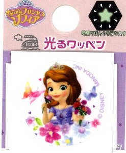 乐天商城 - キャラクター ディズニー 光るワッペン ちいさなプリンセス ソフィア（ サイズ　約2.5×2.5cm 1枚入り ) （ ワッペン プリンセス ワッペン ソフィア ワッペン ワッペンソフィア ソフィアワッペン ワッペン ディズニー アップリケ )