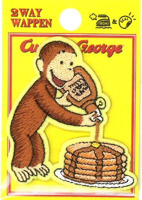キャラクター 刺しゅう ワッペン キュリアスジョージ （ おさるのジョージ ) （ パンケーキ 小 ) （ ワッペン おさるのジョージ ワッペン ワッペンおさるのジョージ おさるのジョージワッペン アップリケ )