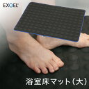 浴室床マット 大 ブラック クッション 入浴 おすすめ マット エクスジェル 福祉用具 介護用品 車椅子 車いす 介護 介助 便利グッズ 入浴 浴室 浴槽 お風...