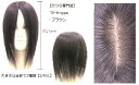 【送料無料】 人毛 100% 部分かつら 分け目 薄毛 ウィッグ リアルな人工皮膚 【TP-Mタイプ 25cm ブラウン】 さらさら ストレート ロング ヘア ...