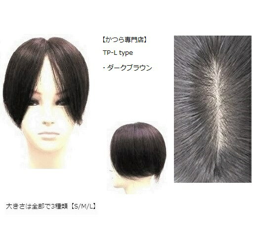 公式 送料無料 人毛 100 部分かつら 分け目 つむじ 薄毛 ウィッグ リアルな人工皮膚 Tp Lタイプ 18cm ダークブラウン 白髪隠し トップピース ヘアピース かつら ファッション おしゃれ ポイント 新発売の Apuntesfpinformatica Es