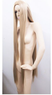 【送料無料】 コスプレ ウィッグ スーパーロング ストレートヘアー (fest-120TF シャンパンゴールド・金髪 ウィッグネット付き) 【ディズニー 塔の上のラプンツェル 】【ディズニー アナと雪の女王】風 ハロウィーン コミケ ファッション イベント 撮影会 仮装 かつら