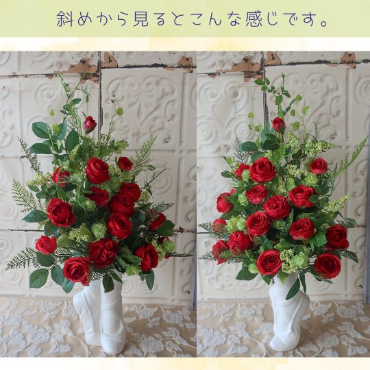 バレエ 発表会 プレゼント バレエシューズ のフラワーアレンジ メント （レッド）バレエシューズ トウシューズ トゥシューズ バレリーナ フラワー ギフト 贈り物