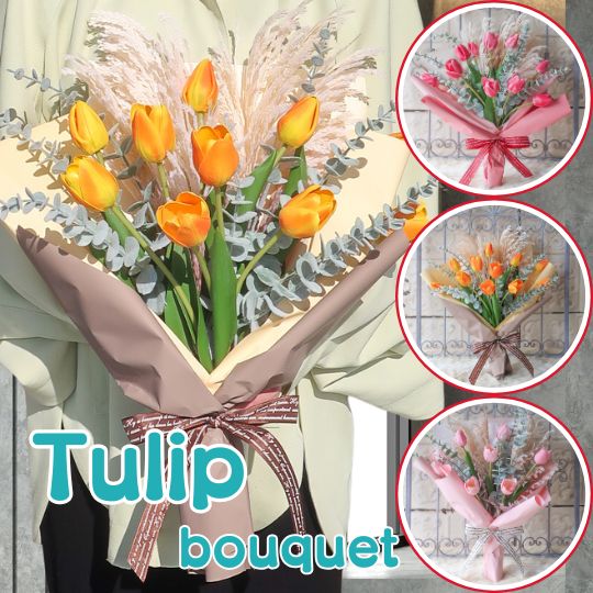 チューリップの花束 (4カラー）チューリップ 花束 プレゼント 贈り物 誕生日 フラワーギフト ギフト お祝い 発表会 卒業式 卒園式 結婚式 母の日フラワーギフト 母の日ギフト 母の日 敬老の日 花 ブーケ 造花