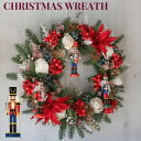 クリスマスリース くるみ割り人形 バレエ チャイコフスキー ナットクラッカー 発表会 クリスマス 玄関 リース 装飾 ディスプレイ 造花 アートフラワー 誕生日...