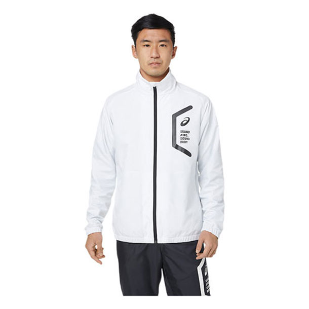 裏トリコットブレーカージャケット(スリム)【ASICS】アシックスSAトレ−ニング ウィンドブレーカー ウォーマー(2031c716-100)