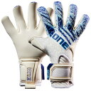 ウールシュポルト(uhlsport) 【限定モデル】パワーライン スーパーグリップ+ ハーフネガティブキーパーグラブ (23fw) ホワイト×ネイビー×フローイエロー 1011304012