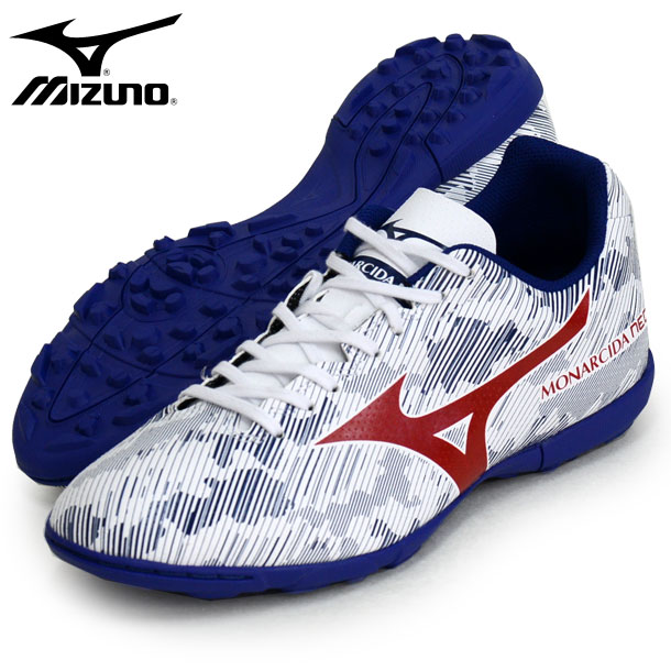 エビデンス メーカー希望小売価格はメーカー商品タグに基づいて掲載しています MIZUNO モナルシーダ NEO SALA CLUB TF 軽量、柔軟、素足感覚のフットサル専用モナルシーダ。 ワイドフィット採用モデル。 ■カラー：62:ホワイト×レッド ■サイズ：22.0～29.0cm,30.0cm ■甲材：人工皮革 ■底材：ゴム底 ■質量：約250g(27.0cm片方) ■インソール：取り外し不可 ■ウィズ：3E相当の方向け ■生産国：カンボジア製 モナルシーダ NEO SALA SELECT IN モナルシーダ NEO SALA CLUB IN モナルシーダ NEO SALA SELECT TF