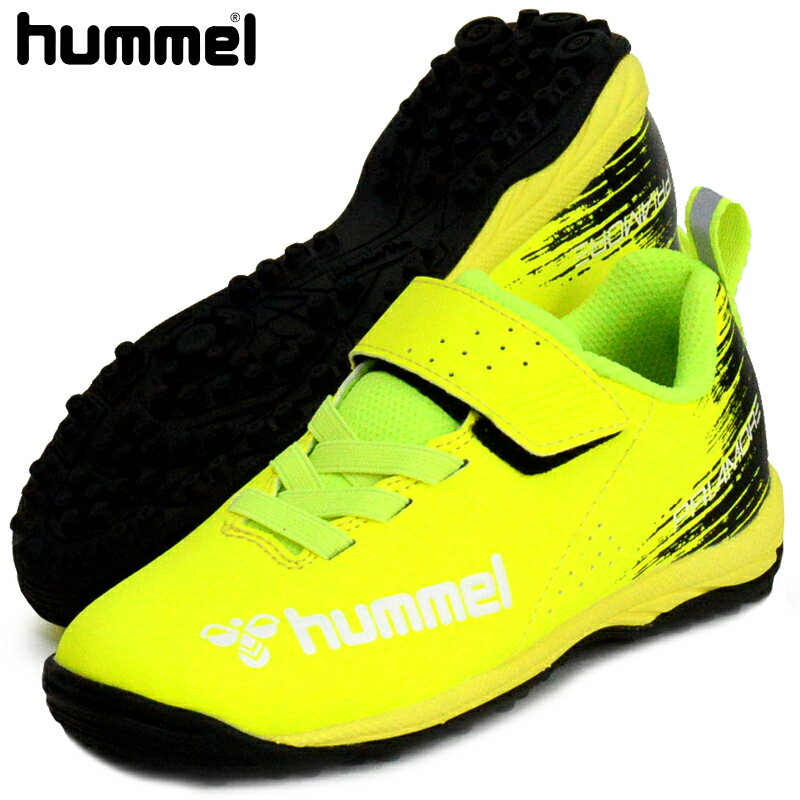 エビデンス メーカー希望小売価格はメーカー商品タグに基づいて掲載しています hummel プリアモーレVI VTF Jr. 軽量、フィット、クッション、オブリークラスト、 カップインソール、消臭、人工芝対応、反射、 子どもの足の成長を1番に考えた面ファスナータイプの トレーニングシューズ。 日本の子どもの足に合わせた、痛くなりにくい足型を採用。 ソール全面に搭載したミッドソールとミッドソール上の クッション材によるダブルの衝撃吸収構造が成長途中の 子どもの足を地面の衝撃から優しく守ります。 ソール前面に屈曲溝を入れることで走りやすさと蹴りやすさをサポート。 3点でしっかり固定する面ファスナーにより 脱ぎ履きしやすく、しっかりフィット。 ■素材: アッパー／人工皮革　 ミッドソール／合成樹脂　 ウトソール／ゴム ■サイズ: 17.0-22.0cm ■カラー: (3290)F.イエロー×ブラック ■生産国:ベトナム製 カラー違いはこちら！ カラー違いはこちら！