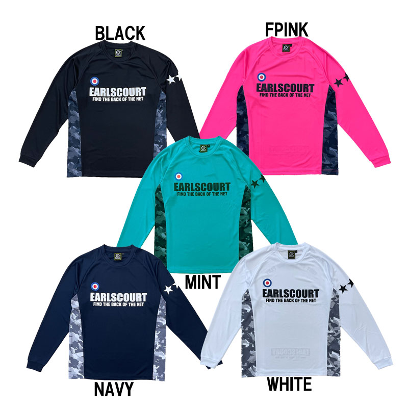 アールズコート Earls court Jrペイントカモ柄ロングトップ 長袖 ジュニア サッカー プラクティスシャツ 22FW(ECJ-S045)