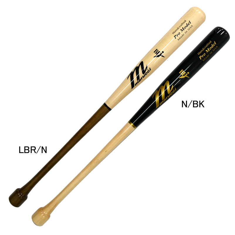 エビデンス メーカー希望小売価格はメーカー商品タグに基づいて掲載しています marucci 硬式木製バット こけしバット アメリカを代表する木製バット！ リップエンドがかなり厚い、日本で言う「こけしバット」仕様 ■先端くり抜き加工 ■BFJマーク入り ■サイズ：84cm 33inch ■素材：メープル ■カラー LBR/N　ライトブラウン×ナチュラル N/BK　ナチュラル×ブラック ■BFJマーク入り スタッフおすすめ！